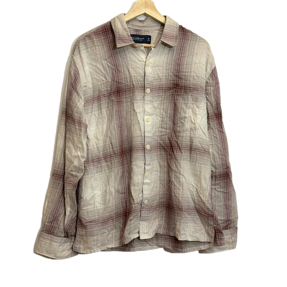 Vintage Abercrombie and Fitch men’s button down long sleeves plaid soft shirt